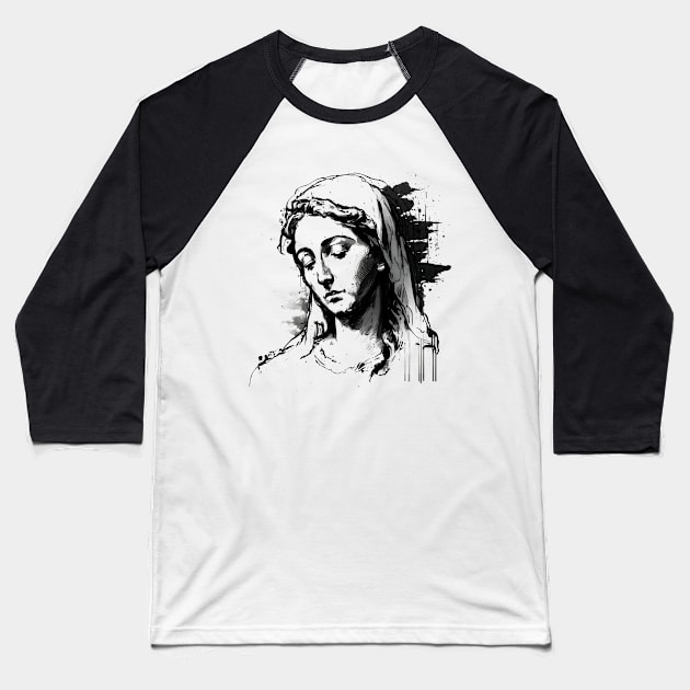 Blessed Virgin Mary Baseball T-Shirt by ShopBuzz